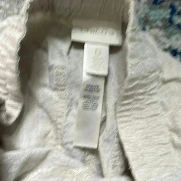 Chicos oatmeal linen pants elastic waist zero - Picture 3 of 5